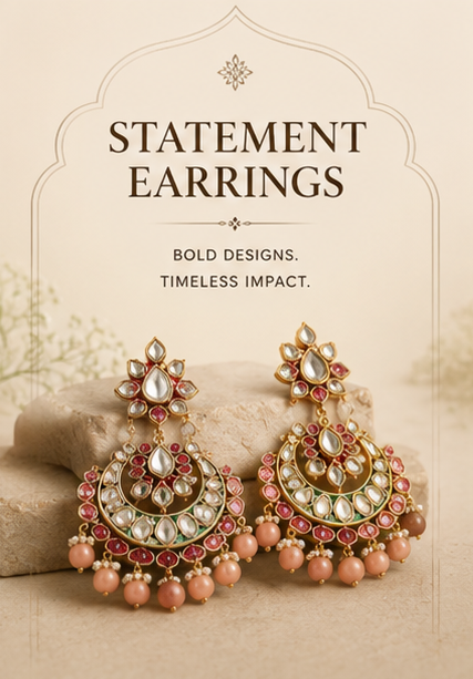 Ethnic Earrings On Model